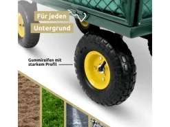 Kinder deluxe4home Campingzubehör|Kinder-Gartengeräte|Bollerwagen Transportwagen Inklusive Handschuhe Gruen