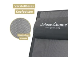 Gartenstuhl Klappstuhl mit 7 Stufen Verstellbarer Rückenlehne 2er Set*deluxe4home Best