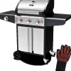 Grillwagen Gasgrill mit Deckel 3 Plus 1 Seitenbrenner Thermometer*deluxe4home Best