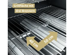 Grillwagen Gasgrill mit Deckel 3 Plus 1 Seitenbrenner Thermometer*deluxe4home Best