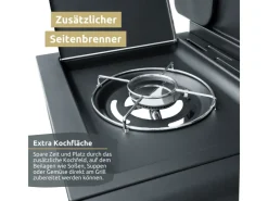 Grillwagen Gasgrill mit Deckel 3 Plus 1 Seitenbrenner Thermometer*deluxe4home Best