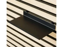 Denpanels Balkonmöbel|Regal schwarz für Akustikpaneel 20 cm inkl. Schrauben