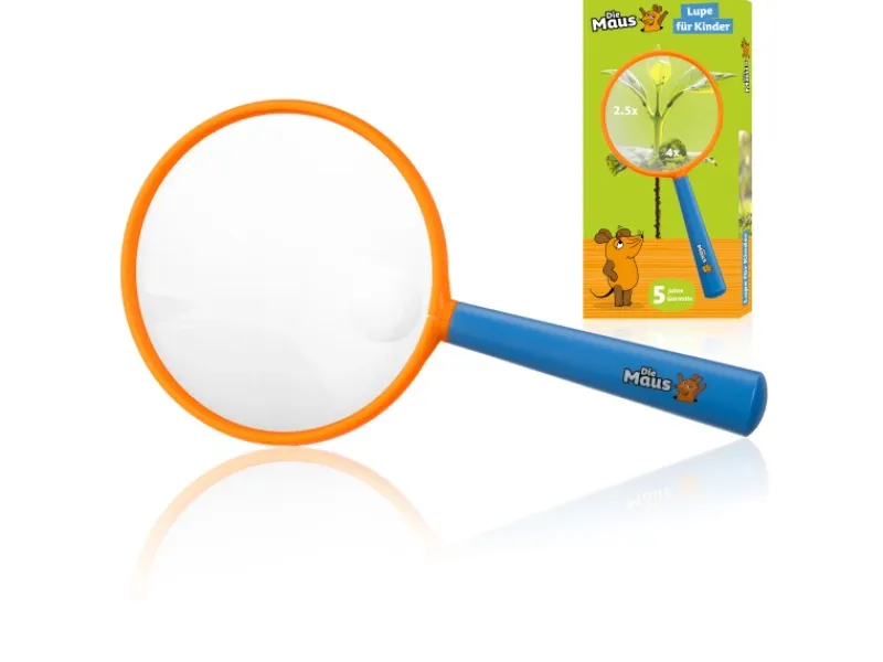 DieMaus Outdoor-Spielzeug|Lupe für Kinder Orange-Blau