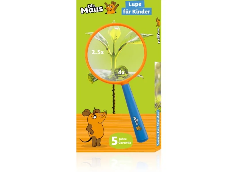 DieMaus Outdoor-Spielzeug|Lupe für Kinder Orange-Blau
