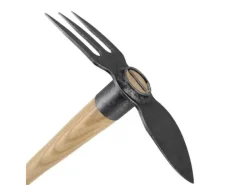 Doppelhacke in Herzform aus Borstahl mit Holzstiel*D&O