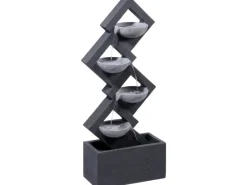 Design-Gartenbrunnen XL Kaskade inkl. Pumpe und LED´s mit 4 Wasserbecken*Dobar Outlet