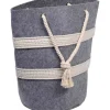 Filzkorb für Kaminholz mit Tragegriffen Grau-Weiß 40 cm x 40 cm x 60 cm*Dobar Sale