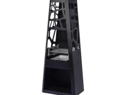 Dobar Feuerschalen|Gartenkamine|Gartenkamin Metall mit Grill-Rost Schwarz