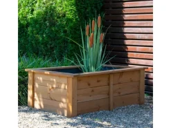 Gartenteich Kubus inkl. Teichfolie Kiefer Braun 120 x 72 x 42 cm FSC®*Dobar Sale