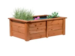 Gartenteich Kubus inkl. Teichfolie Kiefer Braun 120 x 72 x 42 cm FSC®*Dobar Sale
