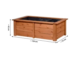 Gartenteich Kubus inkl. Teichfolie Kiefer Braun 120 x 72 x 42 cm FSC®*Dobar Sale