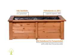 Gartenteich Kubus inkl. Teichfolie Kiefer Braun 120 x 72 x 42 cm FSC®*Dobar Sale
