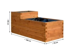 Gartenteich Superb inkl. Teichfolie Kiefer Braun 180 x 78 x 80 cm FSC®*Dobar Hot