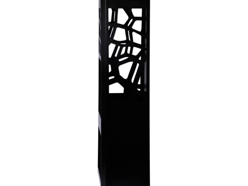 Dobar Gartenkamine|Feuerschalen|Metall Gartenkamin mit Stauraum Schwarz