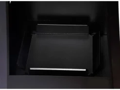 Dobar Gartenkamine|Feuerschalen|Metall Gartenkamin mit Stauraum Schwarz