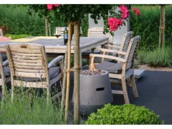 Outdoor-Feuerschale mit Gasflamme Stellar Ø 50 cm Grau*Dobar