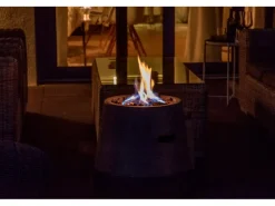 Outdoor-Feuerschale mit Gasflamme Stellar Ø 50 cm Grau*Dobar