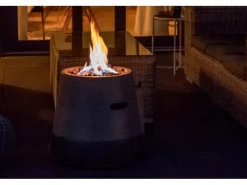 Outdoor-Feuerschale mit Gasflamme Stellar Ø 50 cm Grau*Dobar