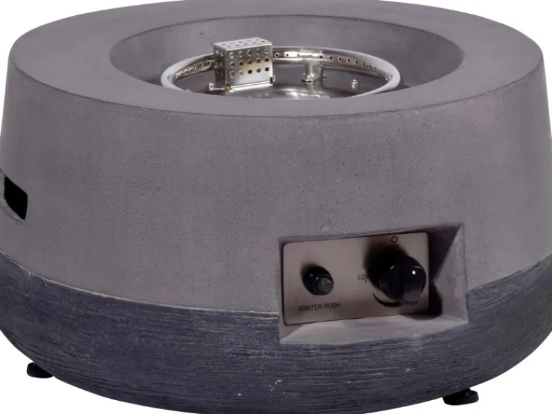 Outdoor-Feuerschale mit Gasflamme Calido Ø 60 cm Grau*Dobar