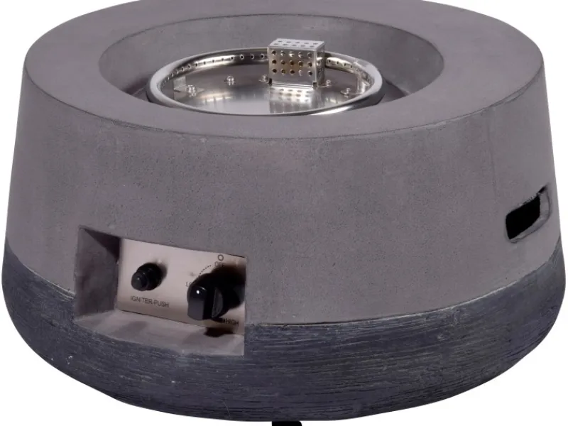 Outdoor-Feuerschale mit Gasflamme Calido Ø 60 cm Grau*Dobar