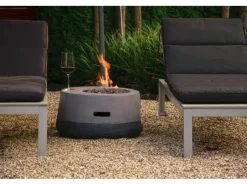 Outdoor-Feuerschale mit Gasflamme Calido Ø 60 cm Grau*Dobar
