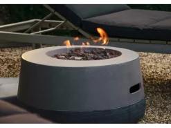 Outdoor-Feuerschale mit Gasflamme Calido Ø 60 cm Grau*Dobar