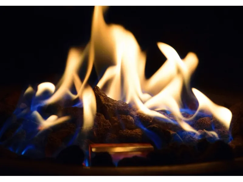 Outdoor-Feuerschale mit Gasflamme Calido Ø 60 cm Grau*Dobar