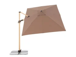 Doppler Sonnenschirme|Ampelschirm Alu Wood 300 cm x 220 cm mit Kurbelmechanik