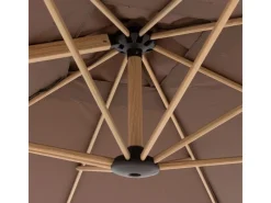 Doppler Sonnenschirme|Ampelschirm Alu Wood 300 cm x 220 cm mit Kurbelmechanik