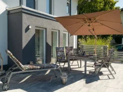 Doppler Sonnenschirme|Ampelschirm Alu Wood 300 cm x 220 cm mit Kurbelmechanik