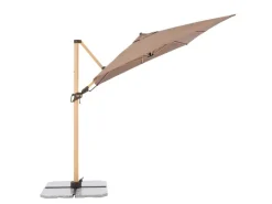 Doppler Sonnenschirme|Ampelschirm Alu Wood 300 cm x 220 cm mit Kurbelmechanik