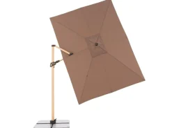 Doppler Sonnenschirme|Ampelschirm Alu Wood 300 cm x 220 cm mit Kurbelmechanik