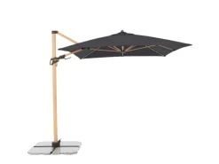 Doppler Sonnenschirme|Ampelschirm Alu Wood 300 cm x 220 cm mit Kurbelmechanik