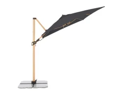Doppler Sonnenschirme|Ampelschirm Alu Wood 300 cm x 220 cm mit Kurbelmechanik