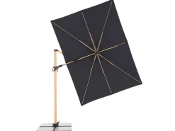 Doppler Sonnenschirme|Ampelschirm Alu Wood 300 cm x 220 cm mit Kurbelmechanik