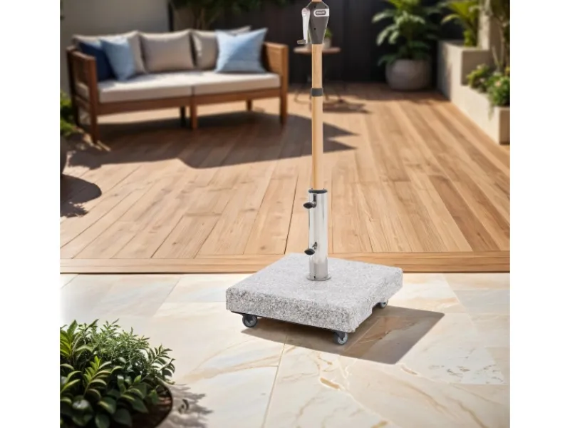 Doppler Sonnenschirme|Fahrgestell Vario für Granitsockel 42 cm x 42 cm Anthrazit