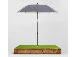 Doppler Balkonsichtschutz|Marktschirm Expert Ø 156 cm Anthrazit mit Handöffner