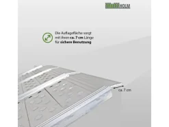 DREIBREIT Quads|By TRUTZHOLM 3-Fach Auffahrrampe Klappbar 175cm Tragkraft 1020kg Alu Grau Gelocht
