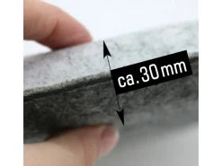 4 Eckige Sitzkissen aus Filz 35 x 35 x 3 cm in Grau*DuneDesign Outlet