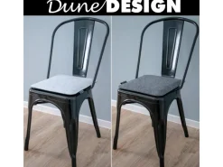 4 Eckige Sitzkissen aus Filz 35 x 35 x 3 cm in Grau*DuneDesign Outlet