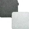 2 Eckige Sitzkissen aus Filz 35 x 35 cm in Grau und Hellgrau*DuneDesign
