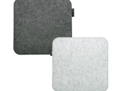 2 Eckige Sitzkissen aus Filz 35 x 35 cm in Grau und Hellgrau*DuneDesign
