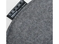 DuneDesign Gartenstuhlauflagen|Gartenbänke|2 Ovale Sitzkissen aus Filz 40 x 37 cm in Grau und Hellgrau