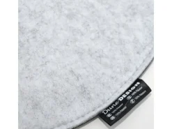 DuneDesign Gartenstuhlauflagen|Gartenbänke|2 Ovale Sitzkissen aus Filz 40 x 37 cm in Grau und Hellgrau