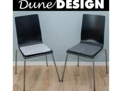 Eckiges Sitzkissen aus Filz 35 x 35 cm 8 mm Stark in Hellem Grau*DuneDesign Outlet