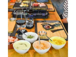 Raclette Teller Set mit Dipschale für 6 Personen 30 x 25 cm*DuneDesign Online