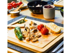 Raclettebrett mit Spachtel für 4 Personen 30 x 22 cm aus Bambus*DuneDesign Outlet