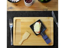 Raclettebrett mit Spachtel für 4 Personen 30 x 22 cm aus Bambus*DuneDesign Outlet