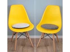 Rundes Sitzkissen aus Filz Ø 35 cm 30 mm Stark in Grau*DuneDesign Discount