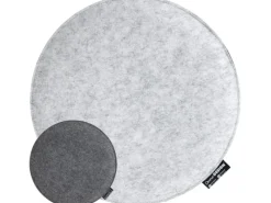 DuneDesign Sitzkissen|Sitzkissen Rund Ø 35 cm 25 mm Stark aus Filz in Grau